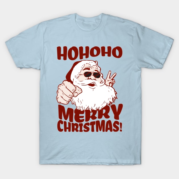 Hipster Santa T-Shirt by Bear in a Puddle